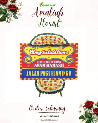 Bunga Papan Congratulation di Drunten Kulon